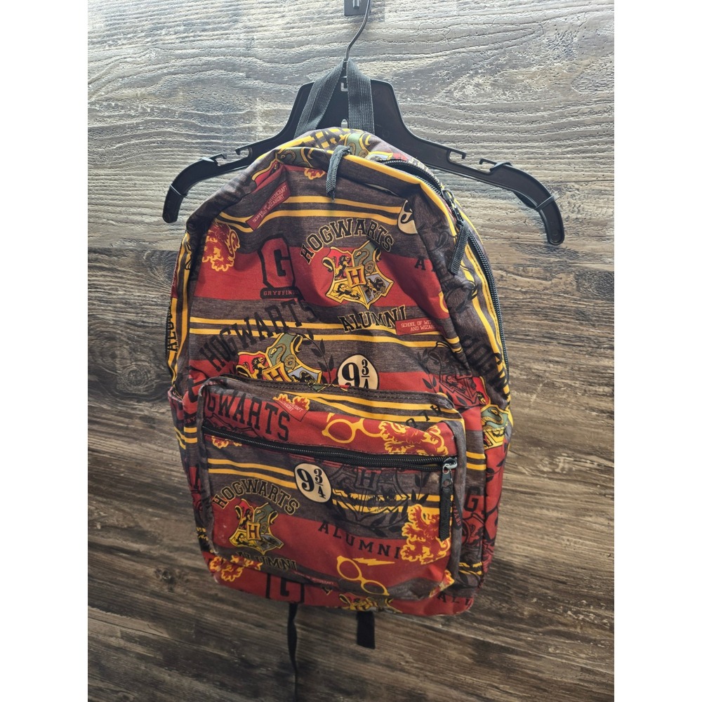 Harry Potter Hogwarts Alumni Backpack Gryffindor Crest All Over Print‎ Red Gold